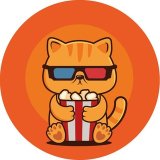 Смотрю кино с котом